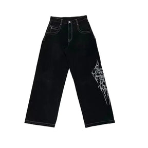 Y2K Jeans Men Vintage Embroidered High Quality Baggy Jeans Hip Hop Gothic Streetwear Harajuku Men Women Fashion Wide Leg Jeans