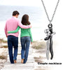 Hip Hop Embrace Couple Pendant Necklace Adjustable Hugging Pendant Necklace Jewelry Valentine Day Gift