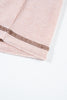 Dusty Pink Exposed Seam Detail Loose T-shirt