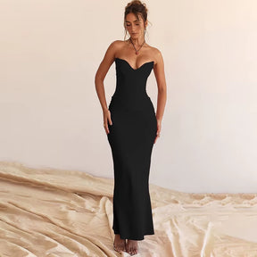 Wannathis Corsets Tube Sleeveless Midi Dress Prom New in Backless Bodycon Sexy Elegant Cheap Street Evening Formal Dresses 2023