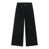 2025 Spring New Trendy Jeans Metal Ring Design Male Gradient Color Washed Straight Male Denim Pants Wide Leg Casual 9C354