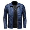 Stand Collar Leather Jacket Men'S Fashion Jacket 2024 Casual Men Leather Jacket Slim Korean Version Handsome Men'S Clothing