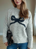 Bow Round Neck Long Sleeve Sweater