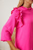 Frill Ruffled Three-Quarter Sleeve Blouse