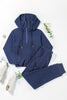 Drawstring Half Zip Hoodie and Joggers Active Set