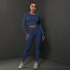 2Pcs Women Sets Energy Seamless Gym Suits Bubble Butt Sports Pants+Long Sleeve Shirts Push up Running Sets Tracksuits Tights Set