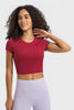 Millennia Round Neck Short Sleeve Cropped Sports T-Shirt