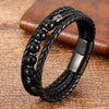 2021 Trendy Multilayer Leather Bracelets Men Jewelry 9 Style round Stone 8Mm Beaded Bracelets for Male Women Valentine Day Gifts