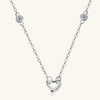 Moissanite 925 Sterling Silver Heart Necklace