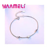 New Collections Exquisite Real 925 Sterling Silver Stars and Cube Two Options Box Chains Bracelets for Women Girls