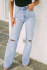 Distressed High Waist Jeans