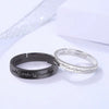 2Pcs/Set Romantic Couple Rings for Women Men Punk Heart ECG Black White Forever Love Promise Wedding Ring Valentine'S Day Gift