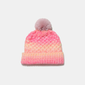 Gradient Knit Hat with Pompom