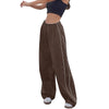 Y2K Baggy Cargo Pants for Women Drawstring Elastic Low Waist Parachute Pants Sweatpants Loose Hippie Pants Trousers