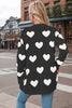 Heart Button Down Long Sleeve Cardigan