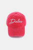 Zenana Washed DALLAS Embroidered Baseball Cap