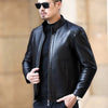 YX-221 Natural Leather Jacket Men'S Stand-Up Collar Business Casual Fur One-Piece Men'S Super Soft SE Plush Liner Warm Jacket