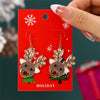 2024 New Fashion Christmas Collection Earrings Elk Shining Rhinestone Earrings Women'S New Year Charm Temperament Jewelry