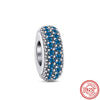 2024 Fit Pandora 925 Original Bracelet DIY Women Jewelry New Sky Blue Series Star Snowflake Sparkling Love 925 Silver Fine Beads