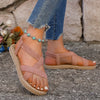 Women'S Fashion Solid Color Features Trend Anti-Slip Wear-Resistant Soft Soled Flat Sandals