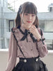 Japanese Kawaii Lace Ruffle Shirt Women Y2K Pink Bow Blouse Harajuku Cute Ladies Tops 2024 New Fashion Lolita Blusas Femme