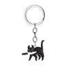 Black Cat Matching Couples Keychain Stainless Steel Puzzle Keyring Valentines Gifts for Boyfriend Girlfriend Wife Husband Friend