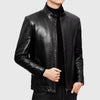 Men Leather Suit Jacket Men Slim Fit Blazer Coat Men Fashion Leather Jacket Streetwear Casual Blazer Jackets Male Outerwear Mens