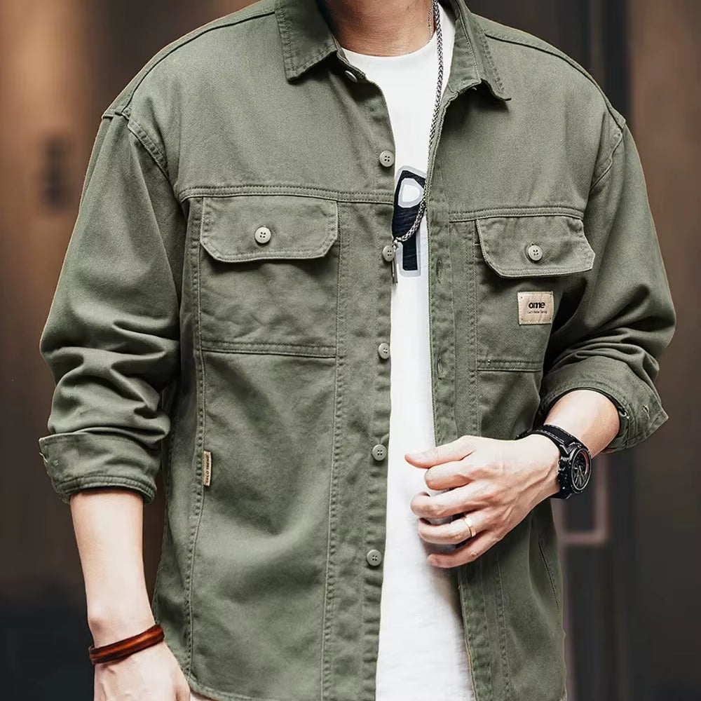 Cotton Bomber Jacket Men Fashion Casual Windbreaker Jacket Coat Men 2024 Spring Autumn Outwear Stand Slim Military Jacket Mens