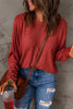 Red Sequined Heart Printed Sleeves Valentine Fashion Top