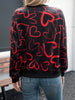 Heart Dropped Shoulder Long Sleeve Sweatshirt