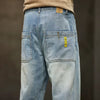 Jeans for Men Baggy Pants Loose Fit Wide Leg Straight Cut Light Blue 2024 Spring and Summer Men'S Jeans Streetwear Hiphop Casual