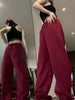 Vintage Y2K Hip Hop Baggy Cargo Pants Women Drawstring Elastic Low Waist Parachute Pants Sweatpants Loose Hippie Pants Trousers