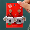 2024 New Fashion Christmas Collection Earrings Elk Shining Rhinestone Earrings Women'S New Year Charm Temperament Jewelry