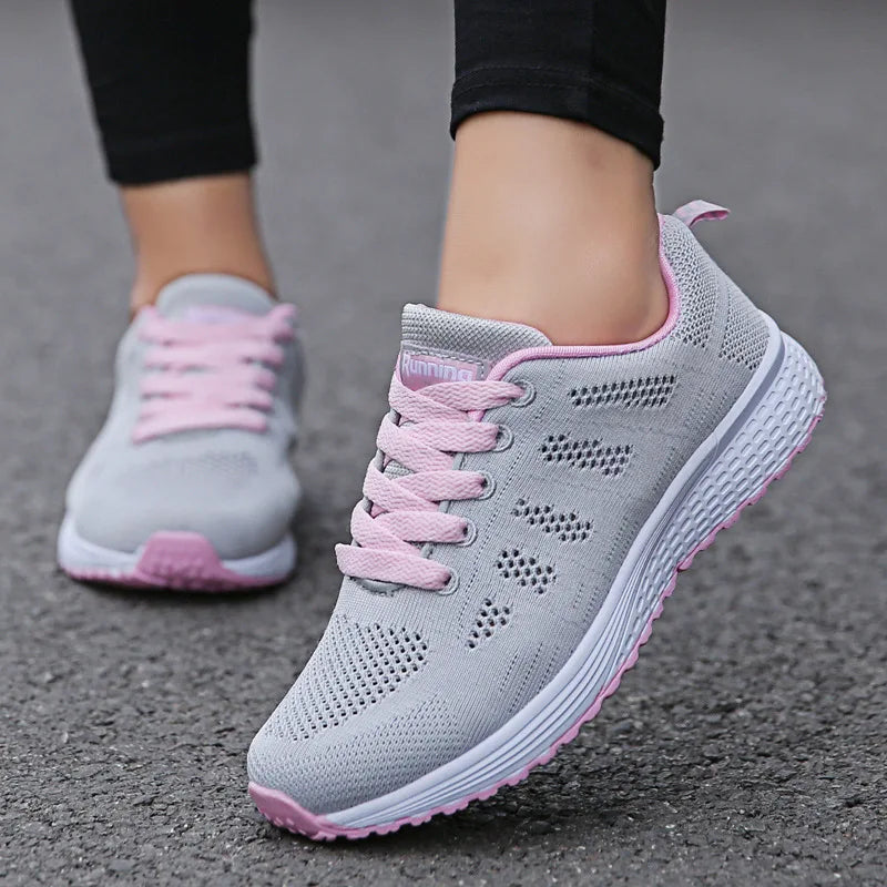 Women Casual Shoes Fashion Breathable Walking Mesh Flat Shoes Woman White Sneakers Women 2024 Tenis Feminino Female Shoes