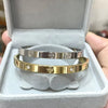 2024 New Design Stainless Steel 18K Gold Not Fading for Woman Bracelet Zircon and Cross Nut Nail Fashion Love Bbangle Jewelry