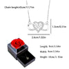 Elegant Infinity Heart Shape Pendant Necklace with Luxury Rose Gift Box for Girlfriend Wife Christmas Valentine Anniversary Gift