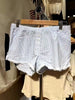 Casual Women Soft Cotton Front Buttons Shorts 2023 Summer Vintage Low Waist Female Chic Bottoms