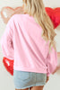 Bow Round Neck Long Sleeve Sweatshirt