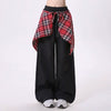 Y2K Fashion New Style Paired with Fashionable Skirt Edge Design Women Multiple Colors Sports Pants Loose Hip Hop Work Pants