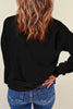 Valentine's Day Contrast Heart Long Sleeve Sweatshirt