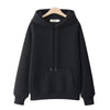 Y2K Fashion Simple and Generous Splicing Hooded Mao Mao Collar plus Velvet Zipper Sweater Coat Women'S Loose Casual Couple Coat