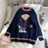 Korean Reviews Many Clothes Lazy Knitwear Bear Pullovers Youthful Woman 2024 New Collection Autumn Winter Warm Loose Jerseys