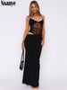 Low Cut Out Sexy Night Club Backless Fashion Elegant Dress Women Clothes Evening Party Mesh Long Bodycon Dress 2025 Maxi