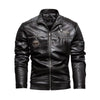 New Men'S Leather Jackets Autumn and Winter Casual Motorcycle Slim PU Jacket Biker Leather High Quality Fashion Warm Overcoat