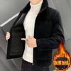 Popular 2024 Men'S Autumn and Winter Imitation Lamb Wool Jacket Men'S Lapel Jacket with Thick Fleece Men'S Winter Jacket