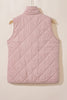 Pink Fleece Lined Quilted Vest Coats