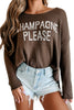 Snow White Champagne Please Graphic Sweater