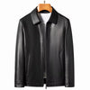 YN-2336 Spring and Autumn New Men'S Natural Sheep Leather Jacket Mock Collar Youth Premium Casual Coat Motorcycle