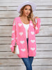 Angel Wings Heart Open Front Long Sleeve Cardigan