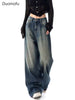 Autumn Vintage Chicly Slim Button Female High Waisted Jeans American Basic Simple Casual Fashion S-XL Baggy Jeans Women